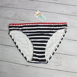 Tommy Bahama Women's Hipster Bikini Swim Bottoms Size S Black White Red